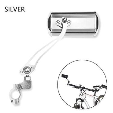 Imagem de Acouto Espelho Retrovisor Giratório 360 Graus Ajustável Com Caixa ABS e Liga de Alumínio para Motocicleta de Bicicleta de Estrada de Montanha (Prata)