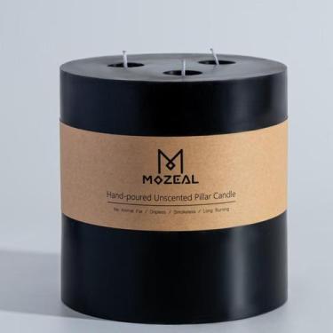 Imagem de Vela MOZEAL 6"x15 cm, extra grande, 3 mechas, sem perfume