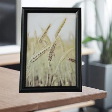 Imagem de Porta-retrato de mesa – Design composto de plástico para decoração de casa (preto, 12 x 17)