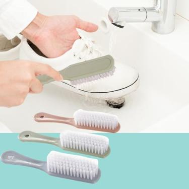 Imagem de 3 peças de escova de limpeza de cerdas macias - escova de cabo suave para limpeza doméstica de sapatos e roupas