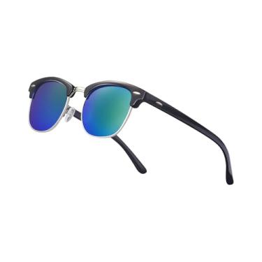 Imagem de Óculos de sol esportivos retangulares polarizados para homens e mulheres, ciclismo, condução, pesca, proteção UV400, Verde