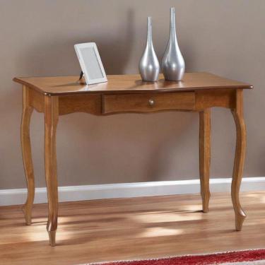 Imagem de Aparador Para Sala 1 Gaveta Pés Luiz Xv - Imbuia Glazer