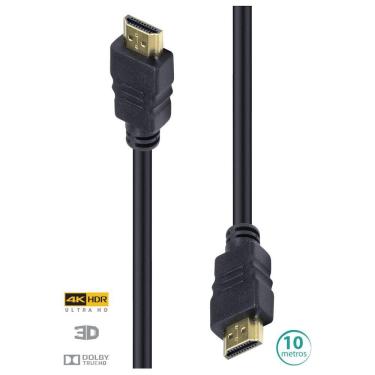 Imagem de Cabo Hdmi 2.0 4k Ultra Hd 3d Conexao Ethernet 10 Metros - H20-10