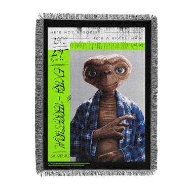 Imagem de Cobertor de tapeçaria Universal E.T. He's Not a Goblin – Cobertor decorativo tecido de 121 x 152 cm com franja – Macio lavável na máquina para parede, sofá ou cama