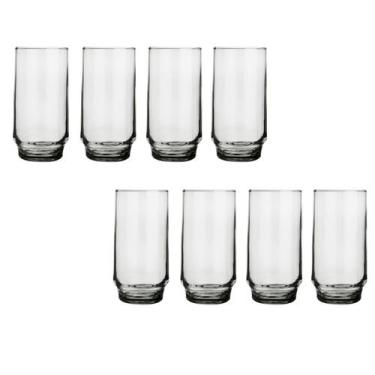 Imagem de Jogo 8 Copo Vidro Lights 410ml Suco Cristal Luxo Nadir - NADIR FIGUERE