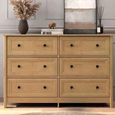 Imagem de Cômoda 6 Gavetas Ditália -217 Carvalho