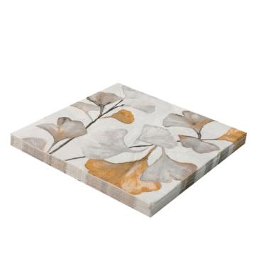 Imagem de Guardanapo De Papel Decorado 33Cm Flor Ou Folhagem 20 Peças (Flores Cinza)