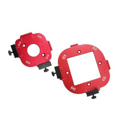 Imagem de Estink Modelo de Posicionamento de ângulo de 4 Em 1, Modelos de Roteador de Gabarito de Raio para Marcenaria Com 8 Opções de Tamanho R10 a R50, Ferramenta de Roteamento de Raio de