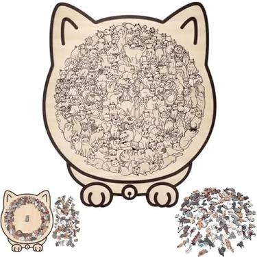 Imagem de Quebra-Cabeça de Madeira Gato, Wooden Puzzle Labirinto em Formato de Gato 135 peças (Opção 4)