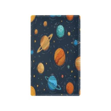 Imagem de Blueangle Placa de parede decoradora de capa em branco, tamanho padrão, desenho animado de 1 gangue, sistema solar, planetas, capa de interruptor para quarto de escritório em casa, 4,53 x 2,76