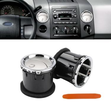 Imagem de JDMON 2 peças de painel central dianteiro esquerdo direito ar condicionado A/C saída do aquecedor de ventilação com substituição de ferramenta para Ford F150 2004-2008, Lincoln Mark LT 2006-2008