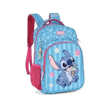 Imagem de Mochila Stitch E Angel Juvenil Costas Escolar Meninas - Luxcel