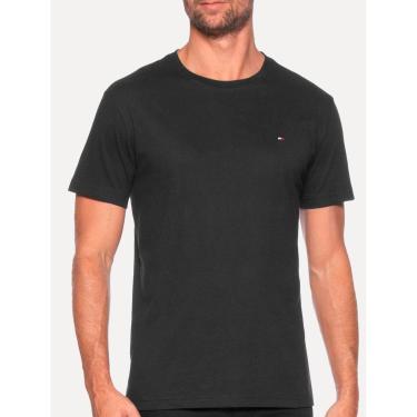 Imagem de Camiseta Tommy Jeans Masculina Regular Jersey C-Neck Flag Chumbo-Masculino