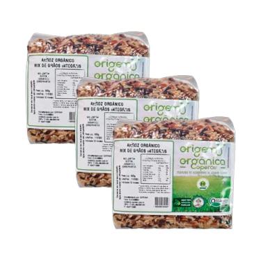Imagem de Kit 3X: Arroz Riz Assemblage (Vermelho, Preto e Agulha Integral) Origem Orgânica 500g
