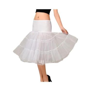 Imagem de Vestido De Festa Feminino Retrô Vintage Com Poás, Modelo Evasê, Sem Ma