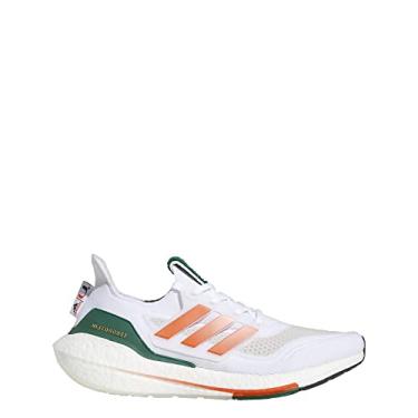 Imagem de adidas T nis de corrida masculino Ultraboost 21, Nuvem branca/laranja/cinza One, 14