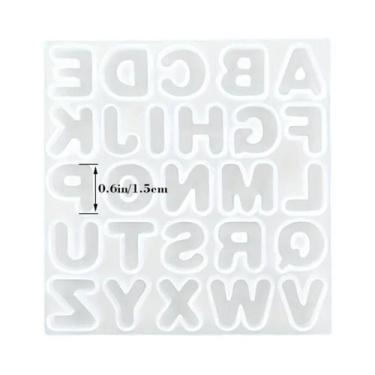Imagem de Mini Moldes De Silicone Para Resina Epóxi Em Formato De Letras Para Ch