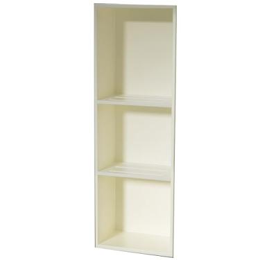 Imagem de Nicho de chuveiro de aço inoxidável, armazenamento de banheiro embutido, suportes de papel higiênico decorativos, armários de armazenamento com guarda-corpo para cozinha (branco-A, 28 x 90 x 12 cm