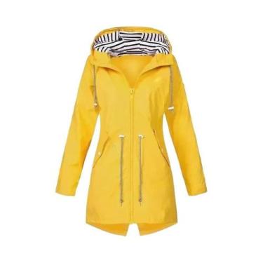 Imagem de Jaqueta Feminina Impermeável E Corta-Vento Com Capuz E Manga Longa Par