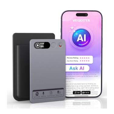 Imagem de Gravador de voz AI, gravador de notas AI com capa, controle de aplicativo, transcrever e resumir com tecnologia AI, suporta 152 idiomas, 64 GB de memória, gravador de áudio para palestras, reuniões