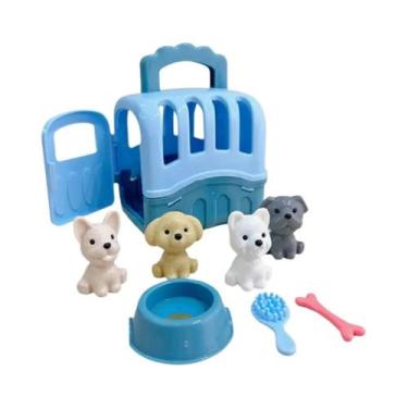 Imagem de Conjunto De Brinquedos De Cachorrinho Mini Fofo Para Brincadeiras De F