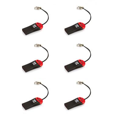 Imagem de Kit 6 X Mini Leitor Cartão De Memória Multi Card Usb 2.0