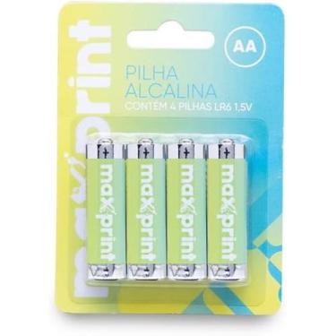 Imagem de Pilha alcalina (aa) c/4 maxprint 1,5v