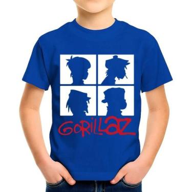 Imagem de Camiseta Camisa Infantil Juvenil Banda GorillazZ Poster Rock HipHop M1