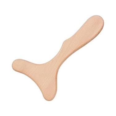Imagem de Ferramenta De Massagem Gua Sha De Madeira Anti-Celulite Para Drenagem 
