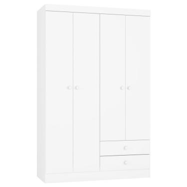 Imagem de Guarda Roupa Infantil Quarto De Bebê Louise 04 Portas Branco