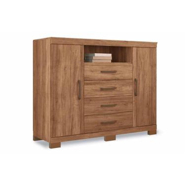 Imagem de Cômoda de Quarto Master c/ 2 Portas 1 Nicho e 4 Gavetas Atacama - Santos Andirá