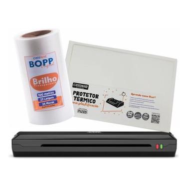 Imagem de Kit Plastificadora Aurora A4 110V + Bopp Brilho + Protetor Térmico