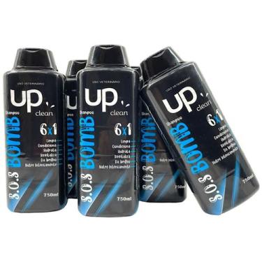 Imagem de 5x Shampoo 6 Em 1 Pet Cachorro E Gato Hidratação e Brilho 750ml - Supr