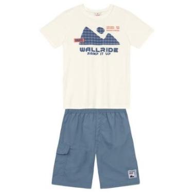 Imagem de Conjunto infantil menino com estampa em relevo Brandili-Masculino