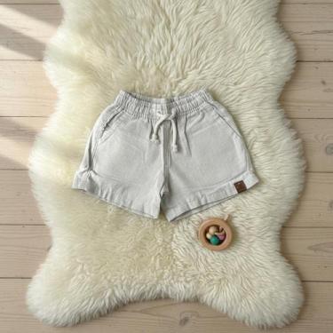 Imagem de Short Mauricinho Bege Menino Linho Juvenil - Flor de Algodão Enxovais,