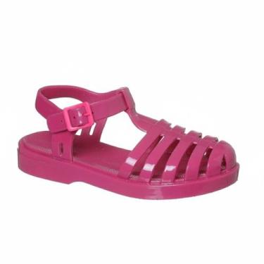 Imagem de Sandália Papete Glitter Infantil Moda Menina Transparente Macia Leve C