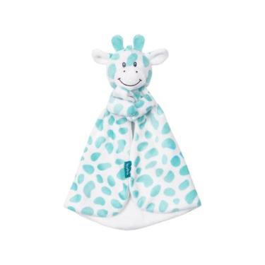 Imagem de Naninha Girafinha Azul Pano Macia Para Soninho Infantil 14421 - Buba -