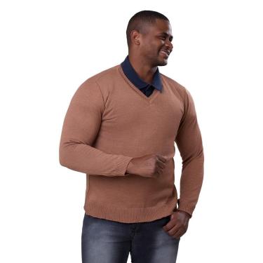 Imagem de Suéter Masculino Tricô Decote V 72052-Masculino