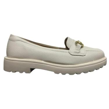 Imagem de Sapato modare loafer calce fácil ref:7357.106 feminino, Branco off, 36