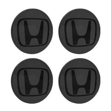 Imagem de Jogo de Calotinha 69mm Centro de Roda Honda HRV CRV Accord Grafite Emb