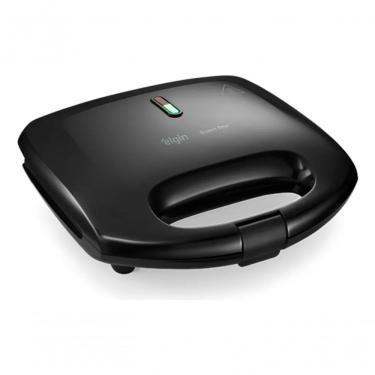Imagem de Sanduicheira Elgin Brunch Time 2 em 1 Antiaderente Grill 800W Preto com Trava de Fechamento 110V