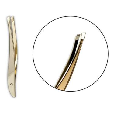 Imagem de Pinça Chanfrada Dourada de Sobrancelhas TW1077G Klass Vough