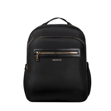 Imagem de Mochila Casual Feminina Nylon Premium Preta - Bagaggio, U, Preto