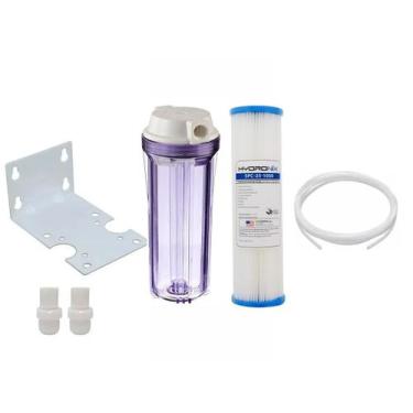 Imagem de Carcaça Transparente 10" Com Suporte Refil Plissado 50 Micra - BR Fish