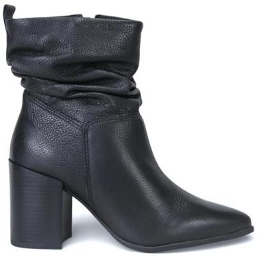 Imagem de Bota Feminina Bottero Cano Curto Couro Burnish 377701, Preto, 37