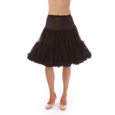 Imagem de Anágua Malco Modes Jennifer Rockabilly preta na altura do joelho