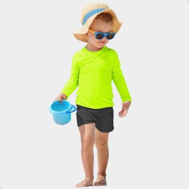 Imagem de Conjunto Infantil UV Blusa Short Proteção Solar Moda Praia - Tech Malh