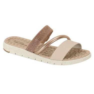 Imagem de Chinelo Gaspea Modare Conforto Strass Ortopédico 7162 221, Nude, Creme