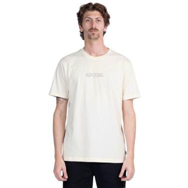Imagem de Camiseta Rip Curl Outline Offwhite Masculina, Bege, 2G