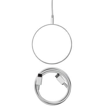 Imagem de Base de Carregamento sem Fio MDM para Smartphone 15W Branco Moderno sem Cabo Mesa Organizada